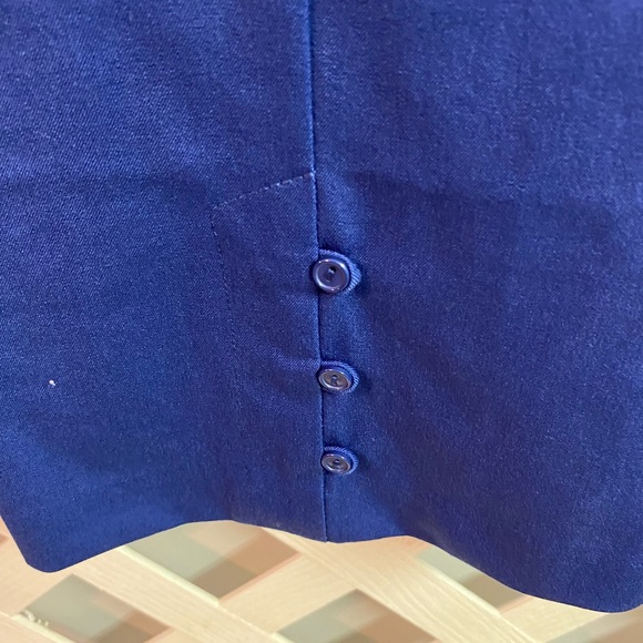 Isaac Mizrahi Live! Petite 24/7 Stretch Wide Leg Crop Pant Royal Navy 12P - Picture 5 of 8